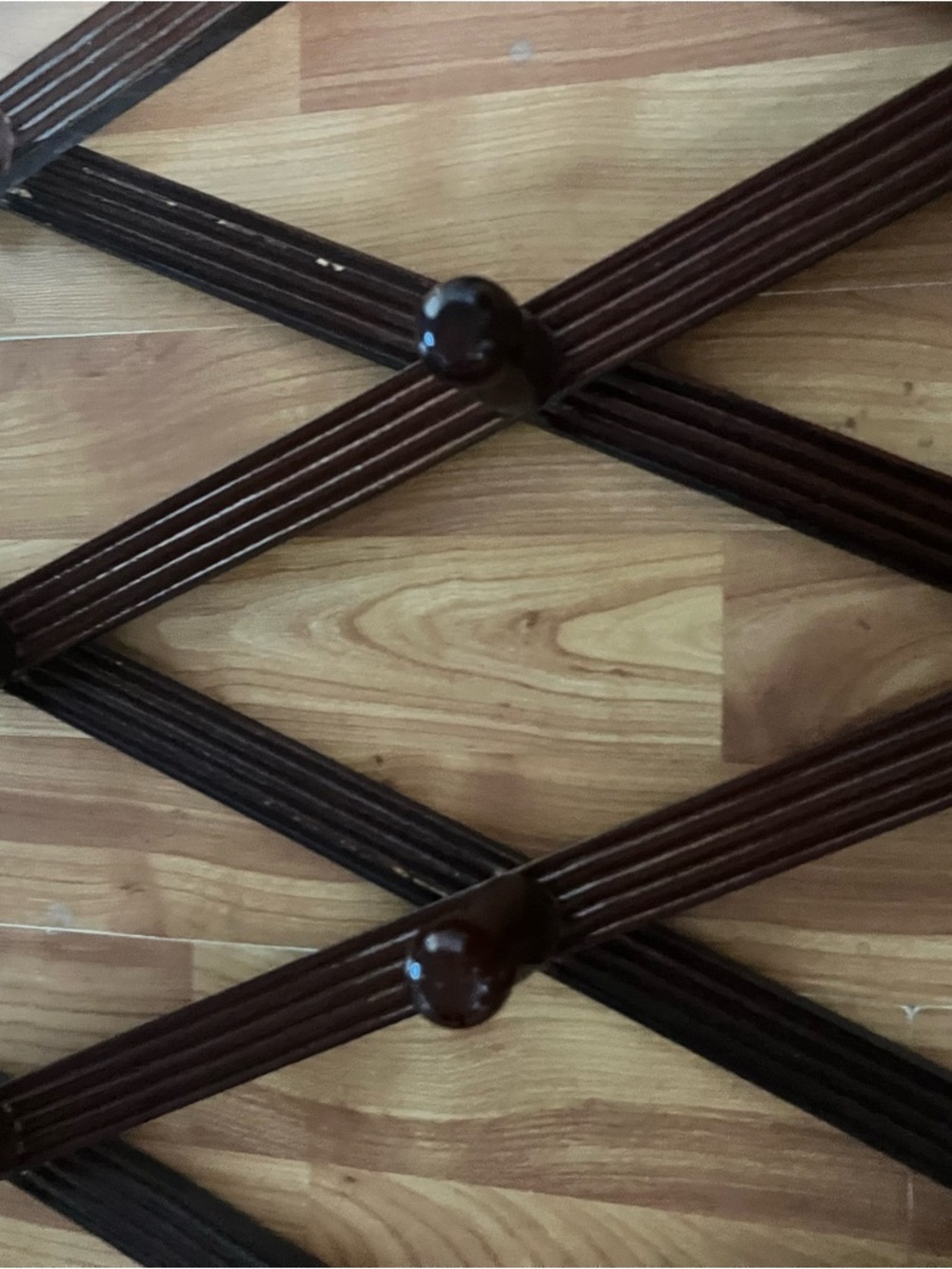 Wooden Expandable Wall Peg Rack - Brown - Picture 3 of 5